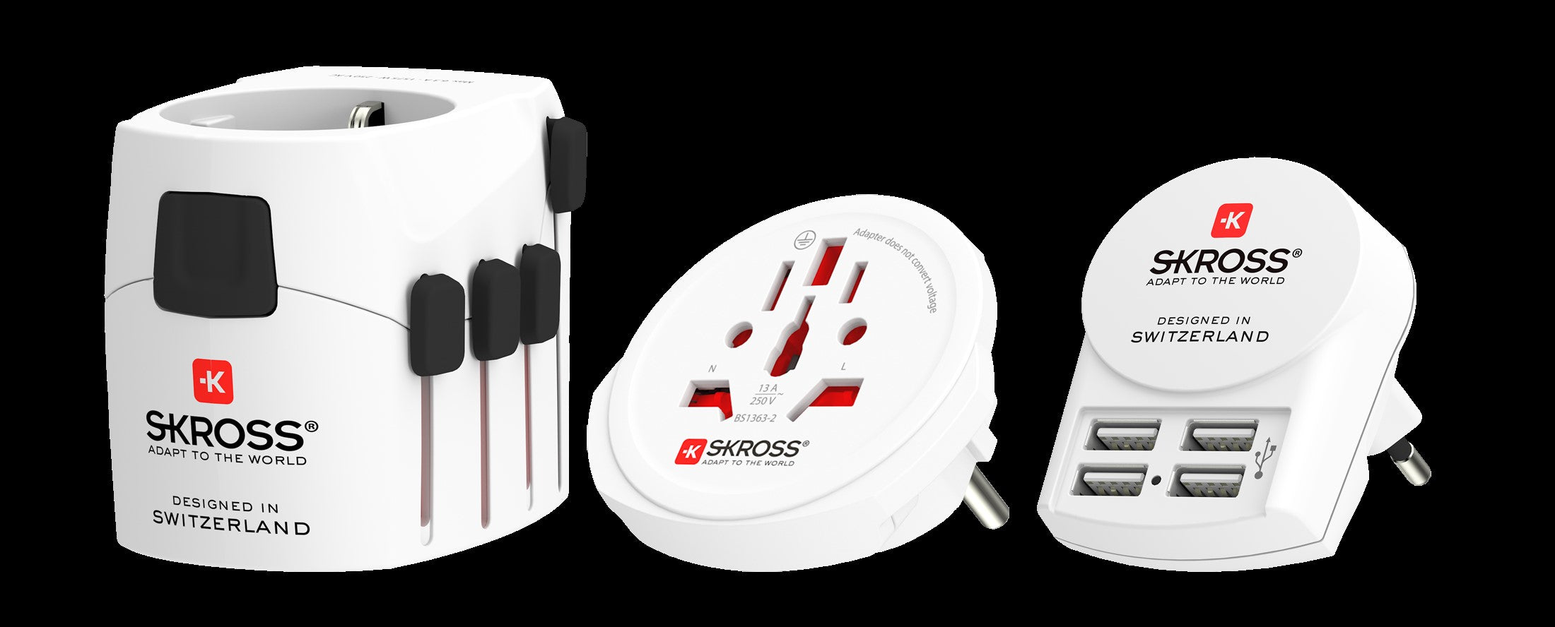 SKROSS Weltreiseadapter World Adapter PRO+ USB 4xA SKROSS Weltreiseadapter World Adapter PRO+ USB 4xA